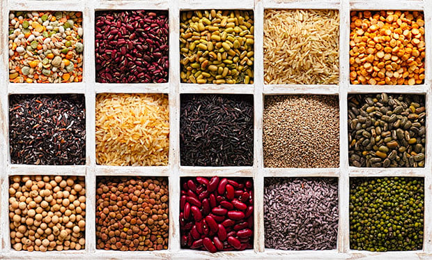 Grains, beans and nuts