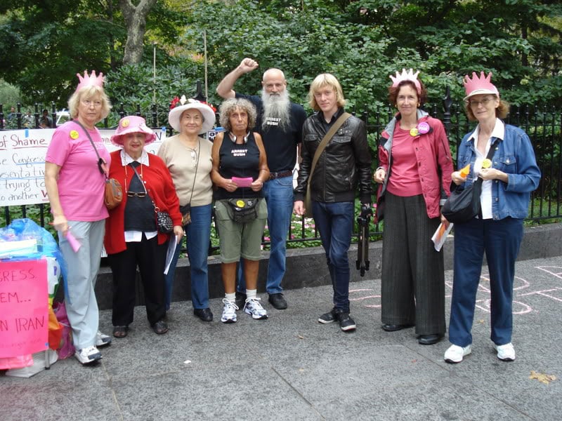 peace protestors in Manhattan